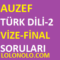 Türk Dili-2 Vize Final Bütünleme Soruları