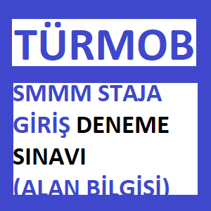 SMMM Staja Giriş Sınavı 2019Mart-Online (ALAN BİLGİSİ)