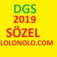DGS 2019 Sözel