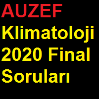 Klimatoloji 2020 Final Soruları