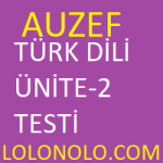TÜRK DİLİ ÜNİTE-2 TESTİ
