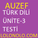 Auzef Türk Dili 2 Ünite-3