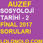 sosyoloji tarihi-2 Final 2017