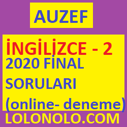 ingilizce 2 2020 final