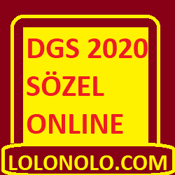 DGS 2020 SÖZEL