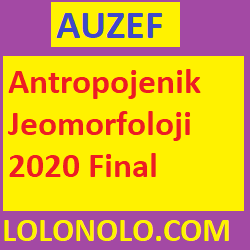 Antropojenik Jeomorfoloji 2020 Final