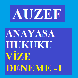 Auzef Anayasa Hukuku Vize Deneme -1