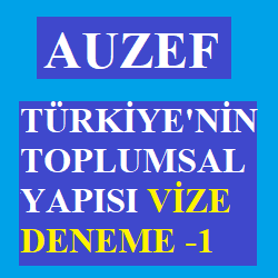 Auzef Türkiyenin toplumsal yapısı vize