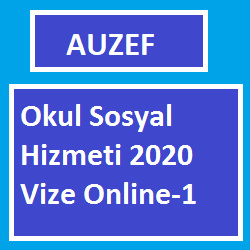 Okul Sosyal Hizmeti 2020 Vize Online-1