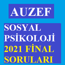 Auzef sosyal Psikoloji 2021 Final Soruları