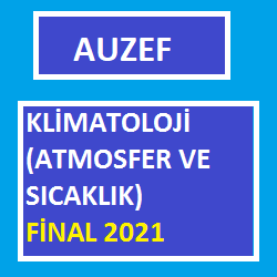 Klimatoloji 2021 Final ( Atmosfer ve Sıcaklık )