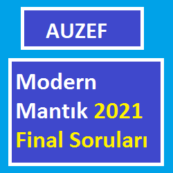 Modern Mantık 2021 Final Soruları