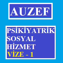 Psikiyatrik Sosyal Hizmet Vize Soruları Deneme -1 – Auzef 2023