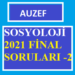 Sosyoloji 2021 Final Soruları -2