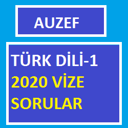 Türk Dili -1 2020 Vize Soruları