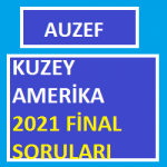Kuzey Amerika 2021 Final Soruları