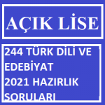 Açık Lise 544-Türk Dili Ve Edebiyatı Haırlık 2021