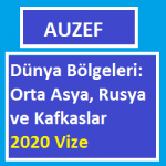 Dünya Bölgeleri Orta Asya Rusya ve Kafkaslar 2020 Vize