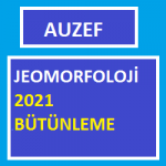 Jeomorfoloji 2021 Bütünleme