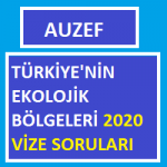Türkiye nin Ekolojik Bölgeleri 2020 Vize