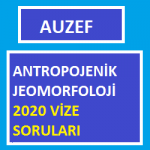 Antropojenik Jeomorfoloji 2020 Vize 