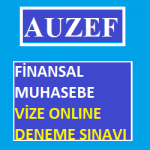 Auzef Finansal Muhasebe Vize Online Deneme Sınavı