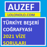 Türkiye Beşeri Coğrafyası 2021 Vize Soruları