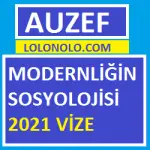 Modernliğin Sosyolojisi 2021 Vize