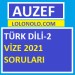 Türk Dili-2 Vize 2021