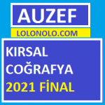 Kırsal Coğrafya 2021 Final