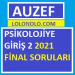 Psikolojiye Giriş 2 Final 2021