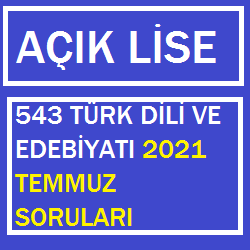 543 Türk Dili ve Edebiyatı