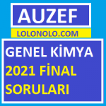 Genel Kimya 2021 Final Soruları