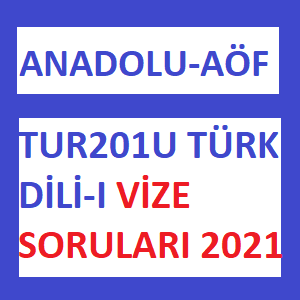 TUR201U - Türk Dili 1 Vize Soruları 2021
