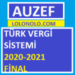 Türk Vergi Sistemi 2020-2021 Final