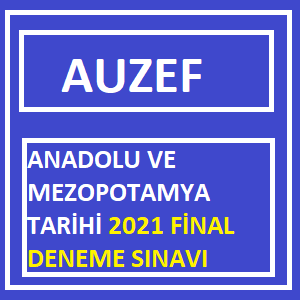 Anadolu ve Mezopotamya Tarihi 2021 Final Deneme Sınavı