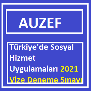 Türkiye'de Sosyal Hizmet Uygulamaları 2021 Vize Deneme Sınavı