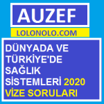 Dünyada ve Türkiye'de Sağlık Sistemleri 2020 Vize