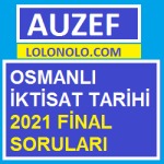 Osmanlı İktisat Tarihi 2021 Final