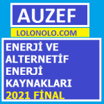 Enerji ve Alternatif Enerji Kaynakları 2021 Final