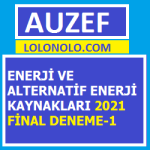 Enerji ve Alternatif Enerji Kaynakları 2021 Final Deneme-1