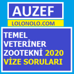 Temel Veteriner Zootekni 2020 Vize