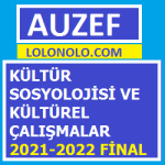 Kültür Sosyolojisi ve Kültürel Çalışmalar 2021-2022 Final