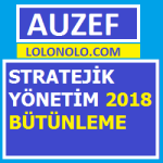Stratejik Yönetim 2018 Bütünleme