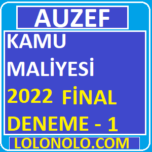 Kamu Maliyesi Final 2022 Deneme Sınavı -1