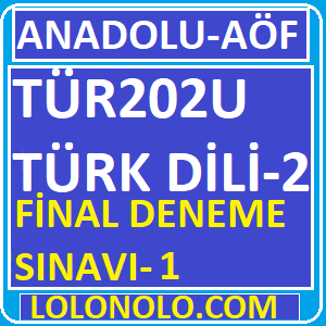 TÜR202U Türk Dili 2 Final Deneme Sınavı -1-min