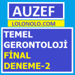 Temel Gerontoloji Final Deneme-2