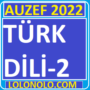 Auzef Türk Dili 2 