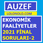 Ekonomik Faaliyetler 2021 Final Soruları-2