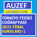 Türkiye Fiziki Coğrafyası 2021 Final Soruları-1